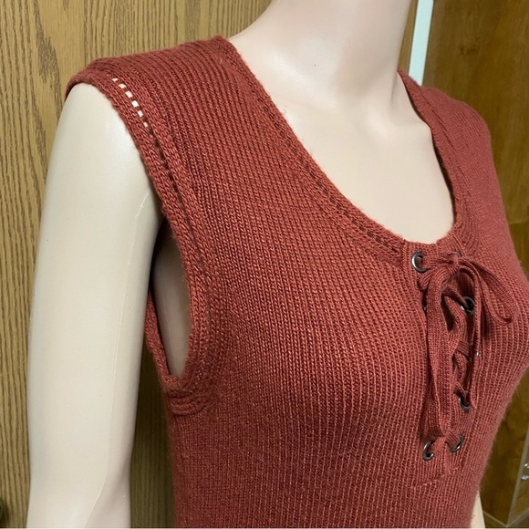 NWT Cupcakes and Cashmere Brick Ribbed Sweater Dress - Picture 6 of 9